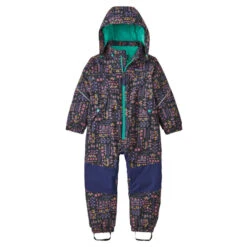 PATAGONIA BABY SNOW PILE ONE-PIECE WANDERING WOODS: INK BLACK 23